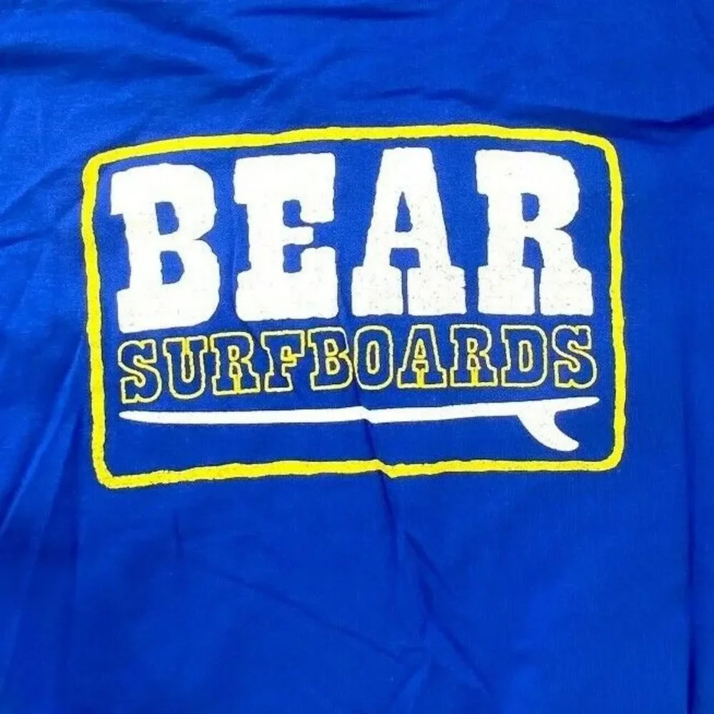 Bear Surfboards Shirt Men Size Medium Blue Logo USA Made Y2K 1990's Surf Graphic - Picture 4 of 7